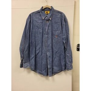 Duck Head Denim Shirt Mens Medium Button Up Long Sleeve Casual Cotton Blue